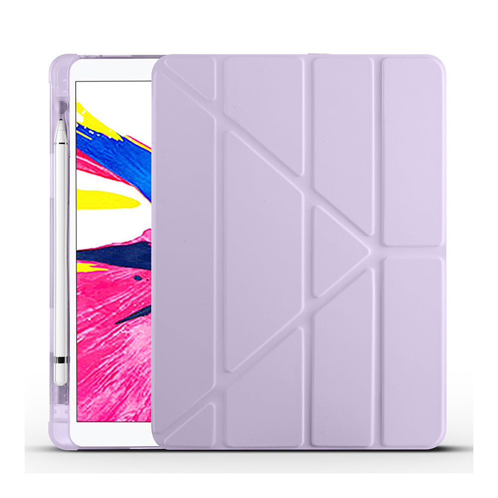 Apple iPad Pro 10.5 (7.Nesil) Kılıf Zore Tri Folding Kalem Bölmeli Standlı Kılıf Siyah