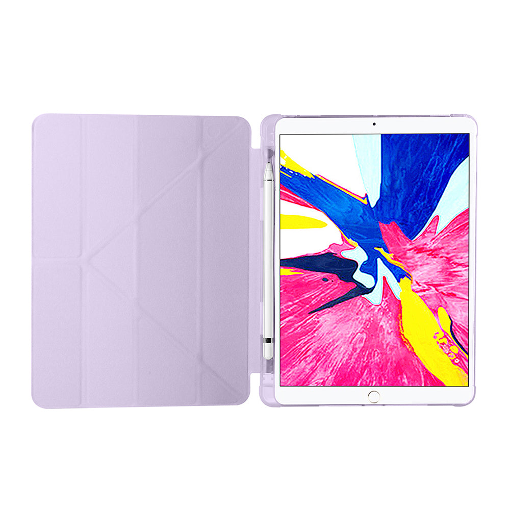 Apple iPad Pro 10.5 (7.Nesil) Kılıf Zore Tri Folding Kalem Bölmeli Standlı Kılıf Açık Yeşil