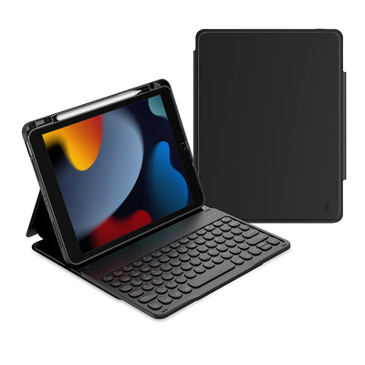 Apple iPad Pro 10.5 (7.Nesil) Wiwu Protective Gizli Kalem Bölmeli Klavyeli Kılıf Siyah