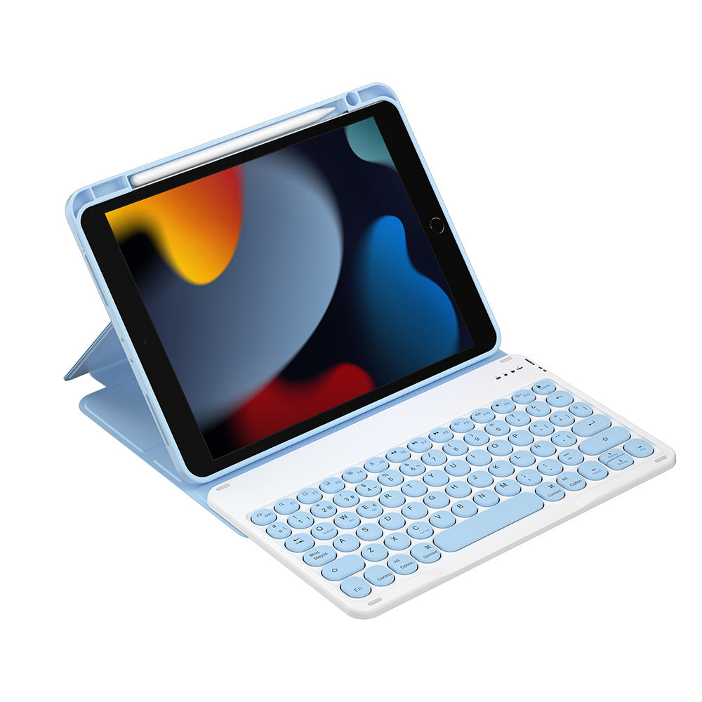 Apple iPad Pro 10.5 (7.Nesil) Wiwu Protective Gizli Kalem Bölmeli Klavyeli Kılıf Mavi