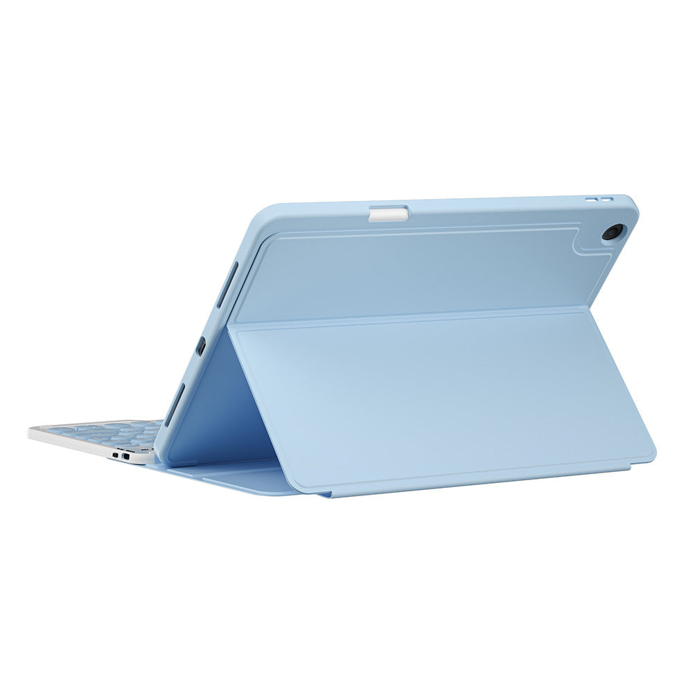 Apple iPad Pro 10.5 (7.Nesil) Wiwu Protective Gizli Kalem Bölmeli Klavyeli Kılıf Mavi