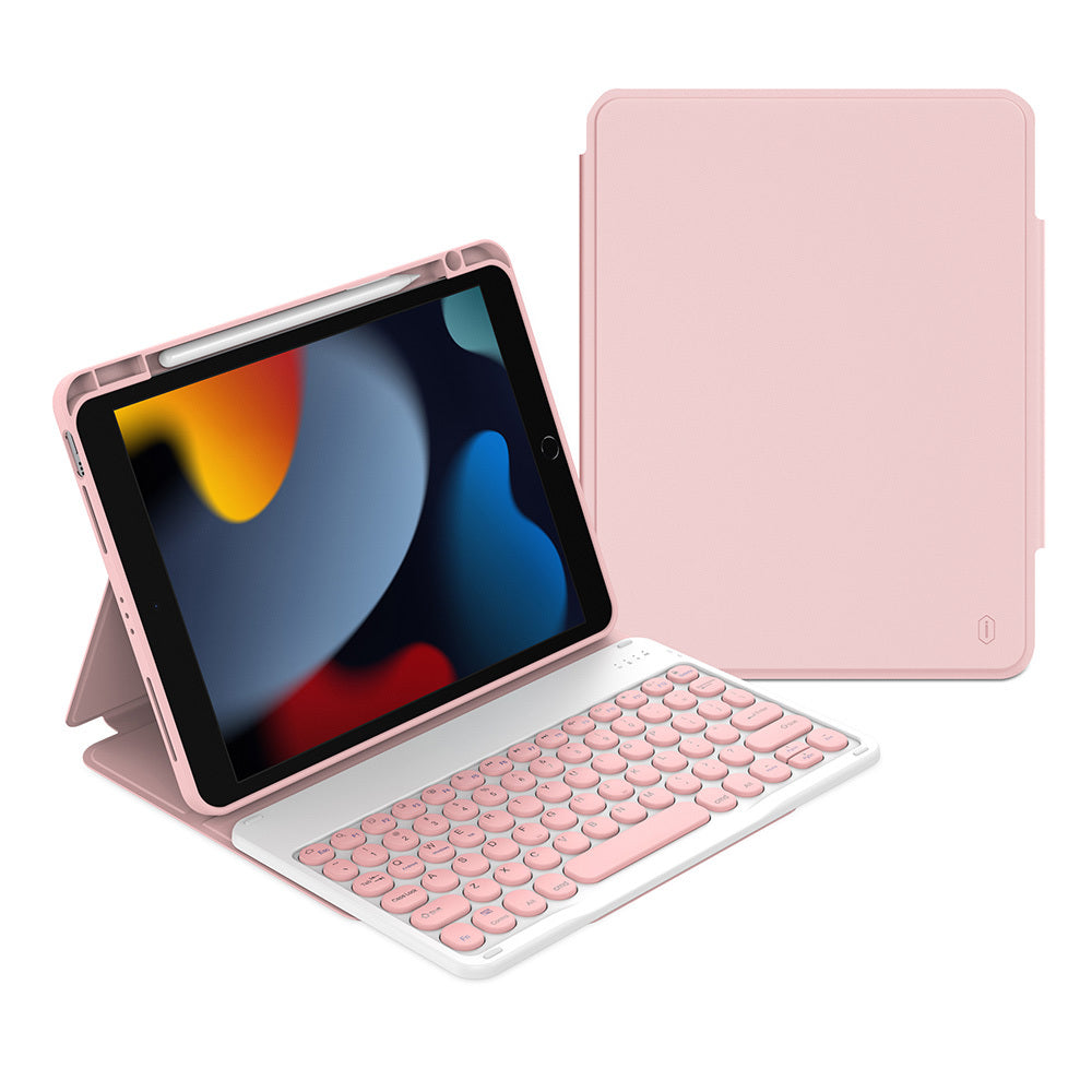 Apple iPad Pro 10.5 (7.Nesil) Wiwu Protective Gizli Kalem Bölmeli Klavyeli Kılıf Mavi