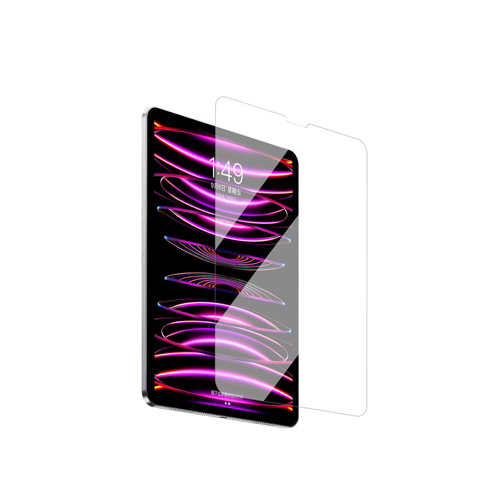 Apple iPad Pro 10.5 (7.Nesil) Wiwu Wi-GQ002 iVista 5 Katmanlı Temperli Cam Ekran Koruyucu + Kolay Uygulama Aparatı Renksiz