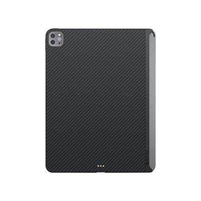 Apple iPad Pro 11 2020 (2.Nesil) Kılıf Aramid Fiber Pitaka Ultra-Slim Classic Serisi Tablet Kapak Siyah-Kırmızı