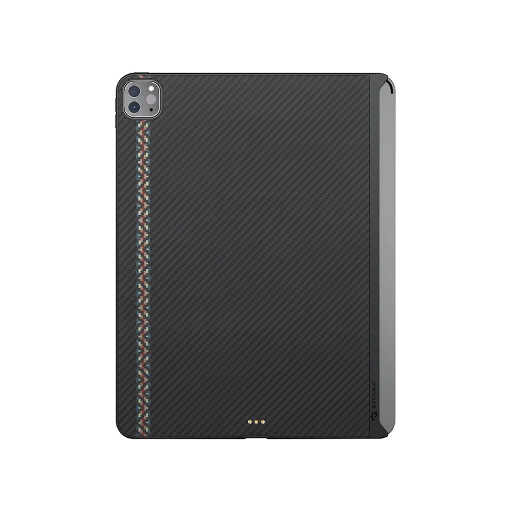 Apple iPad Pro 11 2020 (2.Nesil) Kılıf Aramid Fiber Pitaka Ultra-Slim Classic Serisi Tablet Kapak Siyah