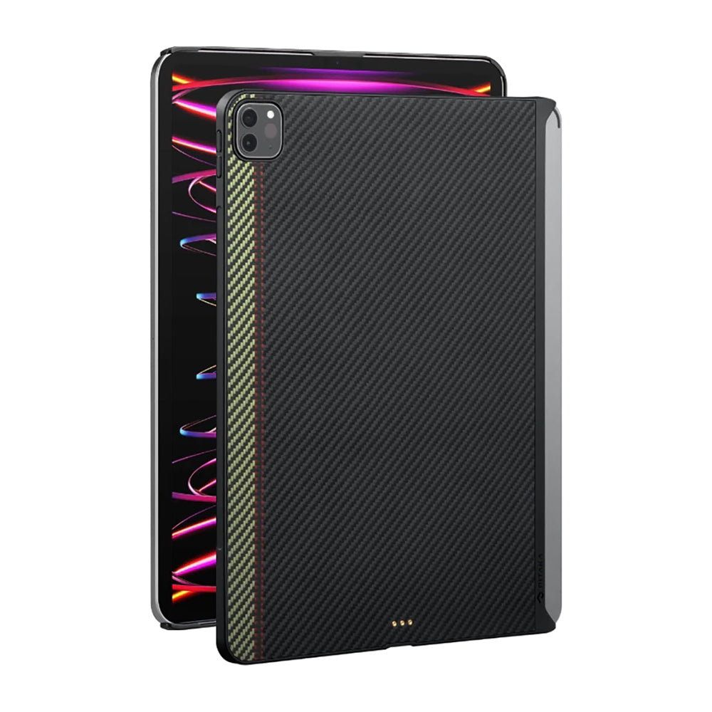 Apple iPad Pro 11 2020 (2.Nesil) Kılıf Aramid Fiber Pitaka Ultra-Slim Classic Serisi Tablet Kapak Siyah