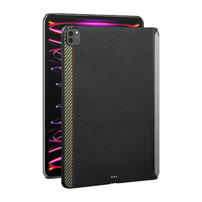 Apple iPad Pro 11 2020 (2.Nesil) Kılıf Aramid Fiber Pitaka Ultra-Slim Classic Serisi Tablet Kapak Siyah