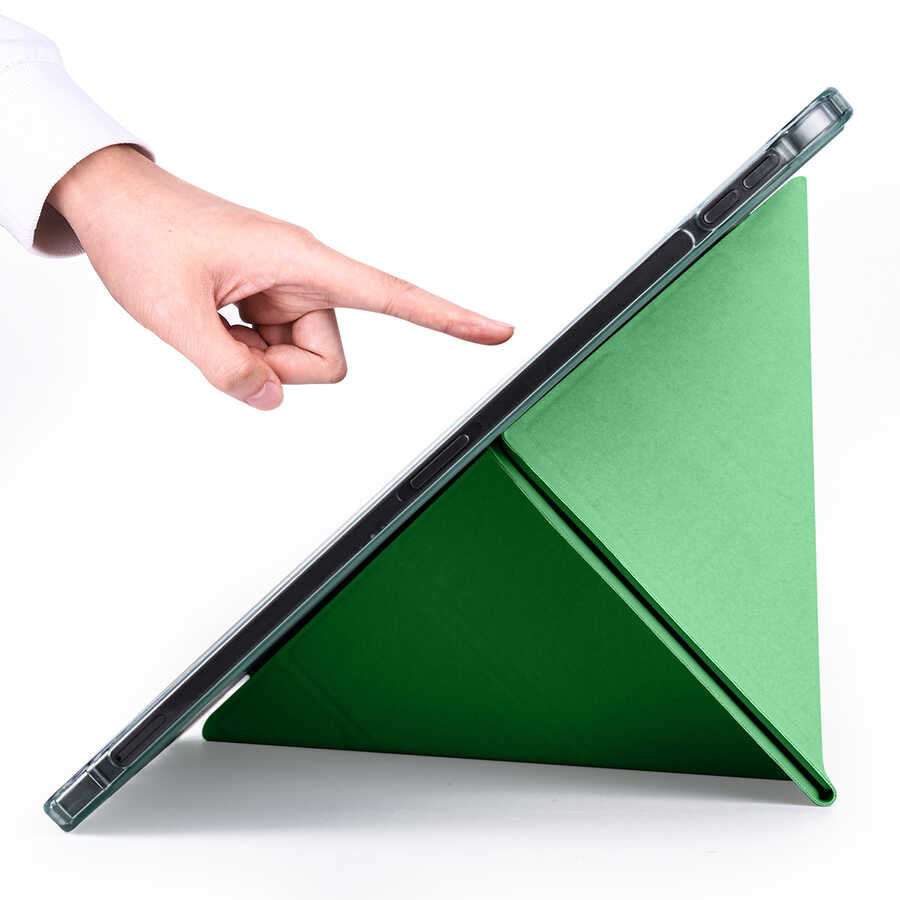 Apple iPad Pro 11 2020 (2.Nesil) Kılıf Zore Tri Folding Kalem Bölmeli Standlı Kılıf Mavi