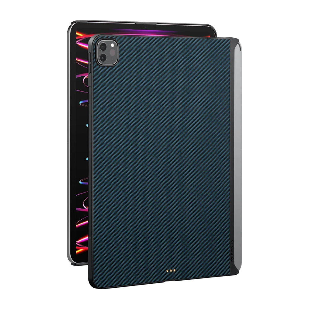 iPad Pro 11 2021 (3.Nesil) Kılıf Aramid Fiber Pitaka Ultra-Slim Classic Serisi Tablet Kılıf