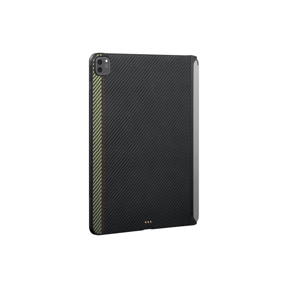 Apple iPad Pro 11 2021 (3.Nesil) Kılıf Aramid Fiber Pitaka Ultra-Slim Classic Serisi Tablet Kapak Mavi