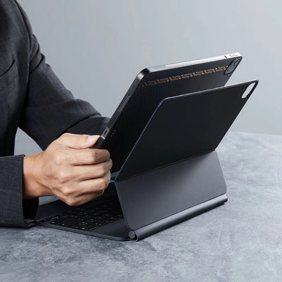 Apple iPad Pro 11 2021 (3.Nesil) Kılıf Aramid Fiber Pitaka Ultra-Slim Classic Serisi Tablet Kapak Siyah