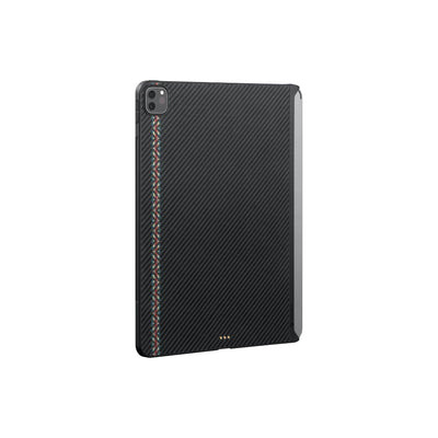 Apple iPad Pro 11 2021 (3.Nesil) Kılıf Aramid Fiber Pitaka Ultra-Slim Classic Serisi Tablet Kapak Siyah-Kırmızı