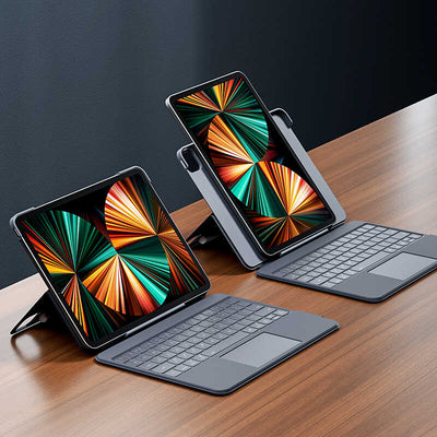 Apple iPad Pro 11 2022 M2 Benks KB01 Kablosuz Klavyeli Kılıf Gri