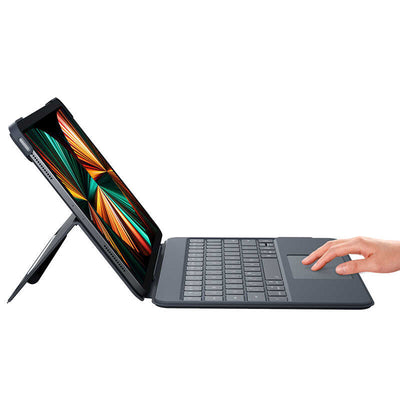 Apple iPad Pro 11 2022 M2 Benks KB01 Kablosuz Klavyeli Kılıf Gri