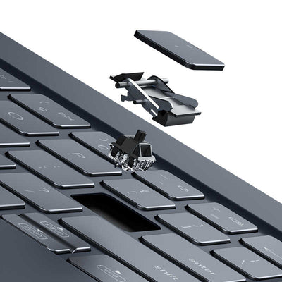 Apple iPad Pro 11 2022 M2 Benks KB01 Kablosuz Klavyeli Kılıf Gri