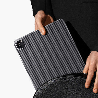 Apple iPad Pro 11 2022 M2 Kılıf Benks Essential Kevlar Karbon Fiber Kapak Siyah