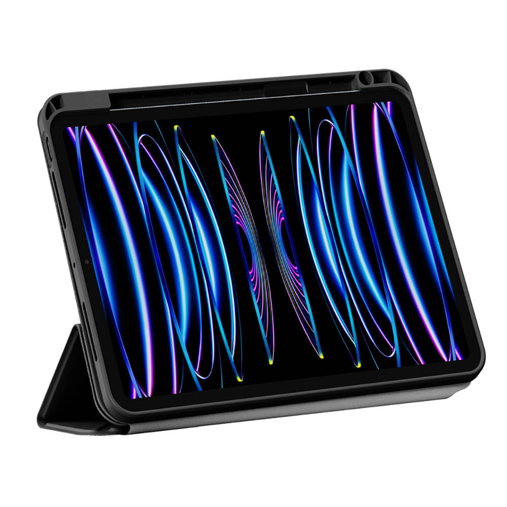 Apple iPad Pro 11 2022 M2 Wiwu 360° Dönebilen Standlı Magnetik Koruyucu Tablet Kılıfı Pembe
