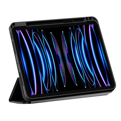 Apple iPad Pro 11 2022 M2 Wiwu 360° Dönebilen Standlı Magnetik Koruyucu Tablet Kılıfı Mavi Açık