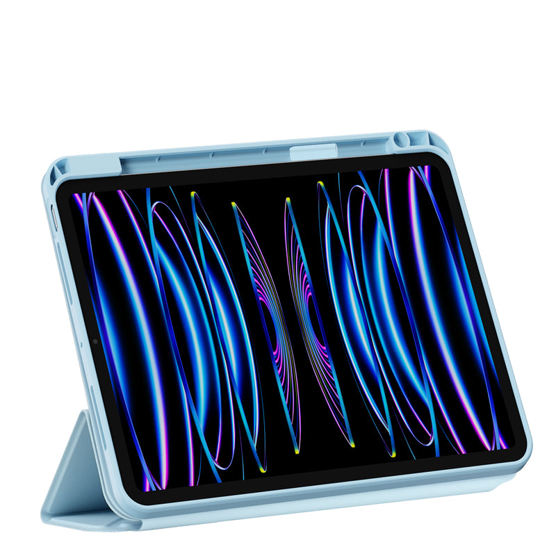 Apple iPad Pro 11 2022 M2 Wiwu 360° Dönebilen Standlı Magnetik Koruyucu Tablet Kılıfı Pembe