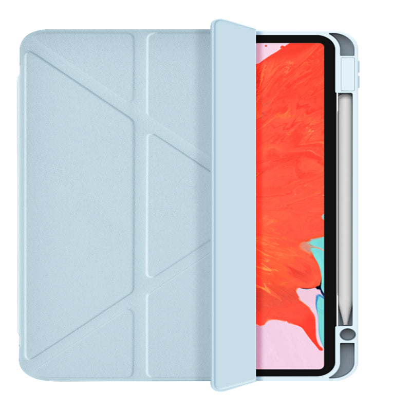 Apple iPad Pro 11 2022 M2 Wiwu 360° Dönebilen Standlı Magnetik Koruyucu Tablet Kılıfı Mavi Açık