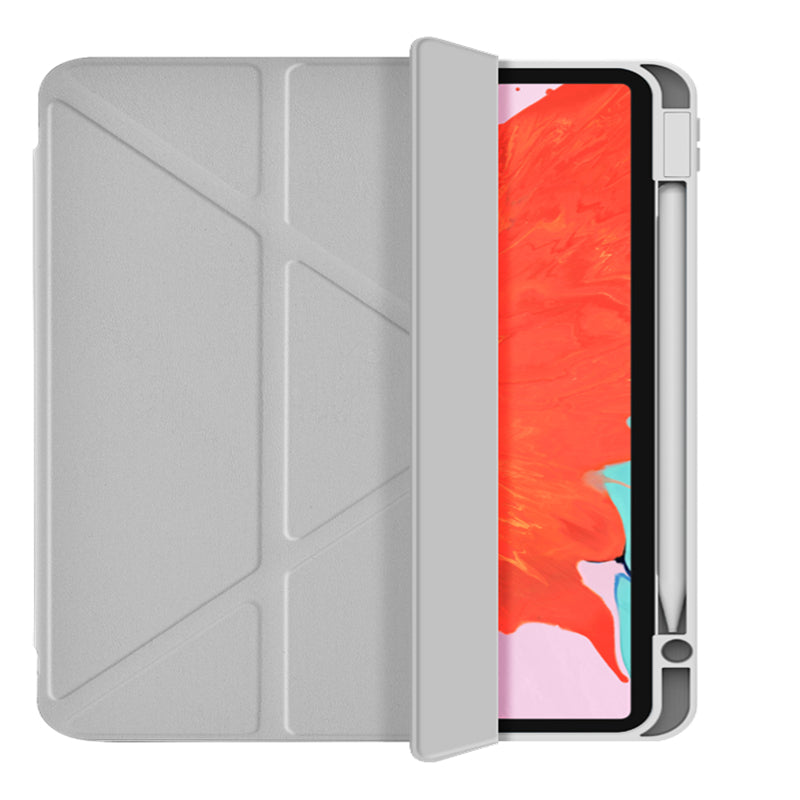 Apple iPad Pro 11 2022 M2 Wiwu 360° Dönebilen Standlı Magnetik Koruyucu Tablet Kılıfı Gri