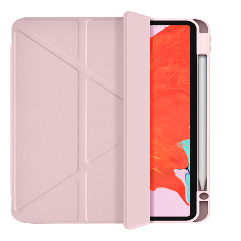Apple iPad Pro 11 2022 M2 Wiwu 360° Dönebilen Standlı Magnetik Koruyucu Tablet Kılıfı Pembe
