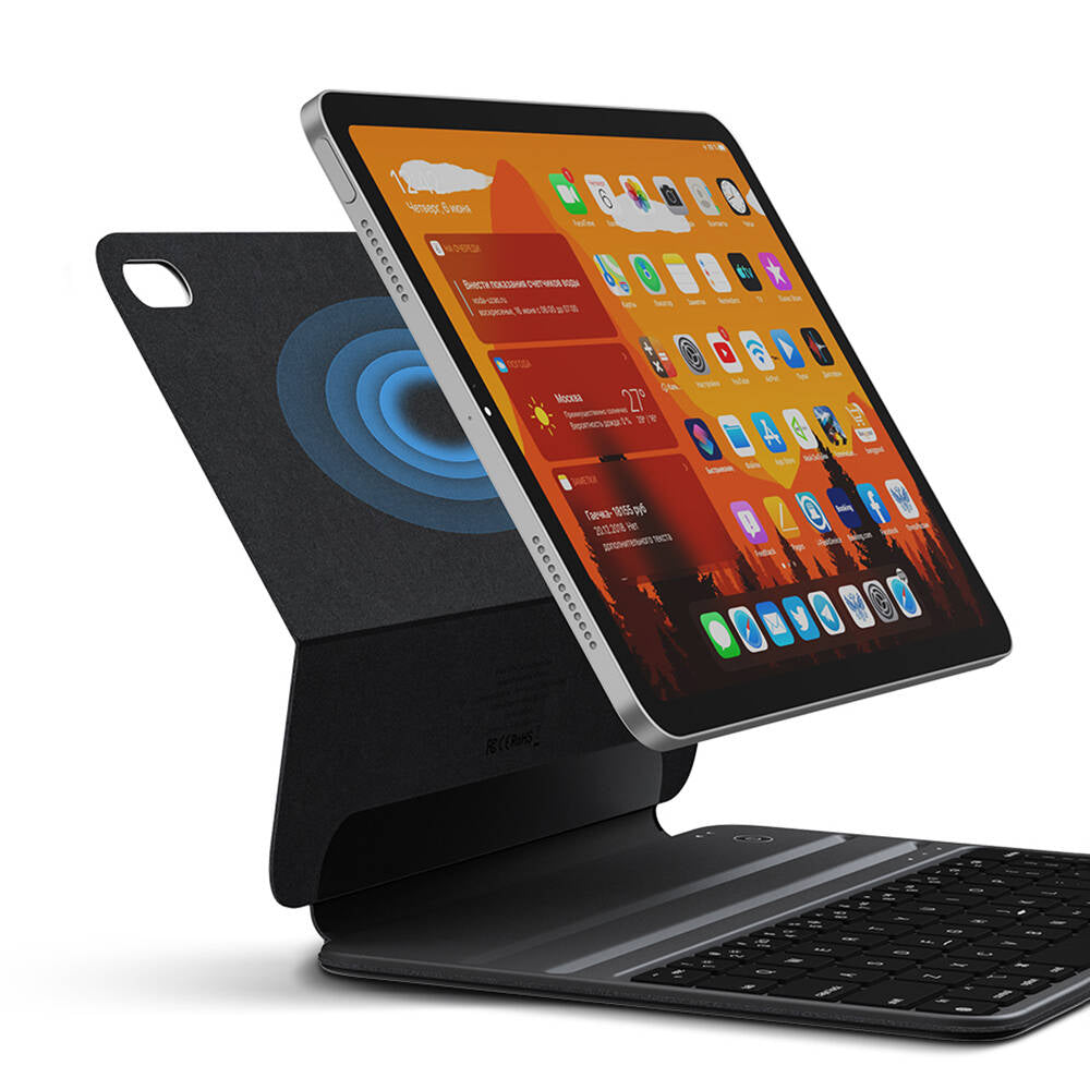 Apple iPad Pro 11 2022 M2 Wiwu F16 Klavyeli Standlı Magnetik Kılıf Siyah