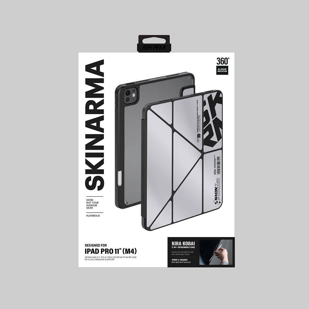 iPad Pro 11 2024 Kılıf SkinArma Holografik Tasarımlı Arkası Şeffaf Çıkarılabilir Magnetik Kira Kobai Kılıf