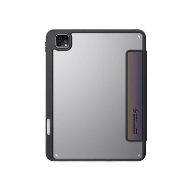 Apple iPad Pro 11 2024 Kılıf SkinArma Holografik Tasarımlı Arkası Şeffaf Çıkarılabilir Magnetik Kira Kobai Kılıf Füme