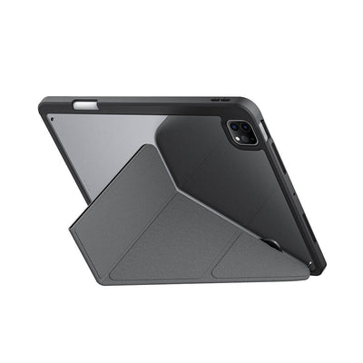 Apple iPad Pro 11 2024 Kılıf SkinArma Holografik Tasarımlı Arkası Şeffaf Çıkarılabilir Magnetik Kira Kobai Kılıf Füme