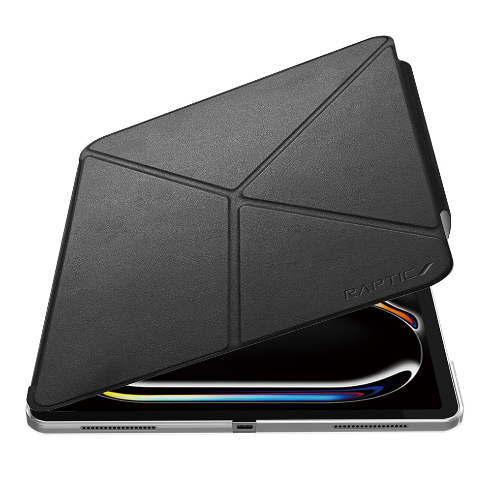 iPad Pro 11 2024 Raptic Clear Folio Airbagli Şeffaf Kılıflı Katlanabilir Standlı Kılıf