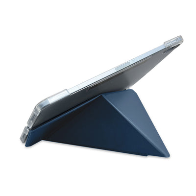 Apple iPad Pro 11 2024 Raptic Clear Folio Airbagli Şeffaf Kapaklı Katlanabilir Standlı Kılıf Lacivert
