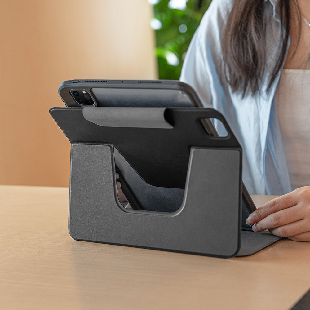 iPad Pro 11 2024 Raptic Spin Detachable Folio PU Ayrılabilir Kalem Bölmeli Standlı Kılıf