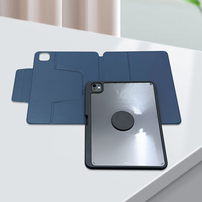 Apple iPad Pro 11 2024 Raptic Spin Detachable Folio PU Ayrılabilir Kalem Bölmeli Standlı Kılıf Siyah