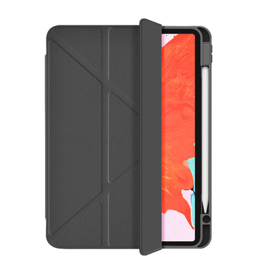 Apple iPad Pro 11 2024 Wiwu 360° Dönebilen Standlı Magnetik Koruyucu Tablet Kılıfı Gri
