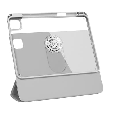 Apple iPad Pro 11 2024 Wiwu 360° Dönebilen Standlı Magnetik Koruyucu Tablet Kılıfı Mavi Açık