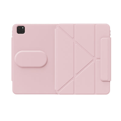 Apple iPad Pro 11 2024 Wiwu 360° Dönebilen Standlı Magnetik Koruyucu Tablet Kılıfı Pembe