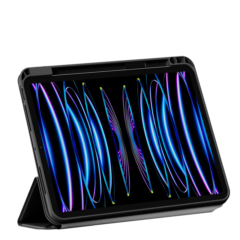 Apple iPad Pro 11 2024 Wiwu 360° Dönebilen Standlı Magnetik Koruyucu Tablet Kılıfı Pembe