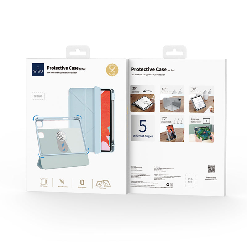 iPad Pro 11 2024 Wiwu 360° Dönebilen Standlı Magnetik Koruyucu Tablet Kılıfı