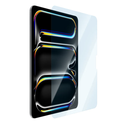 Apple iPad Pro 11 2025 M5 CaseWorld Eyesafe Mavi Işık Teknolojili Temperli Cam Ekran Koruyucu + Uygulama Aparatı Şeffaf