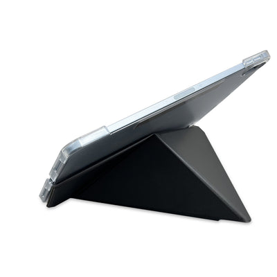 Apple iPad Pro 11 2025 M5 Raptic Clear Folio Airbagli Şeffaf Kapaklı Katlanabilir Standlı Kılıf Lacivert