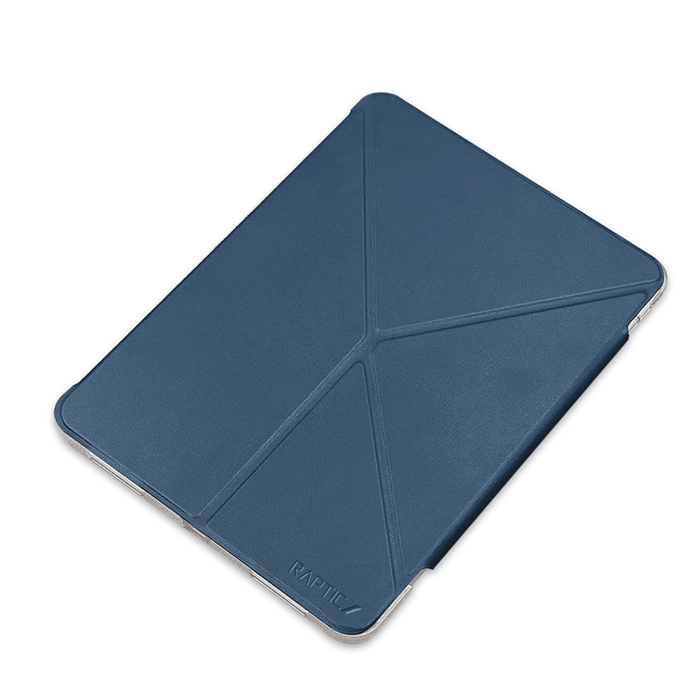 Apple iPad Pro 11 2025 M5 Raptic Clear Folio Airbagli Şeffaf Kapaklı Katlanabilir Standlı Kılıf Lacivert