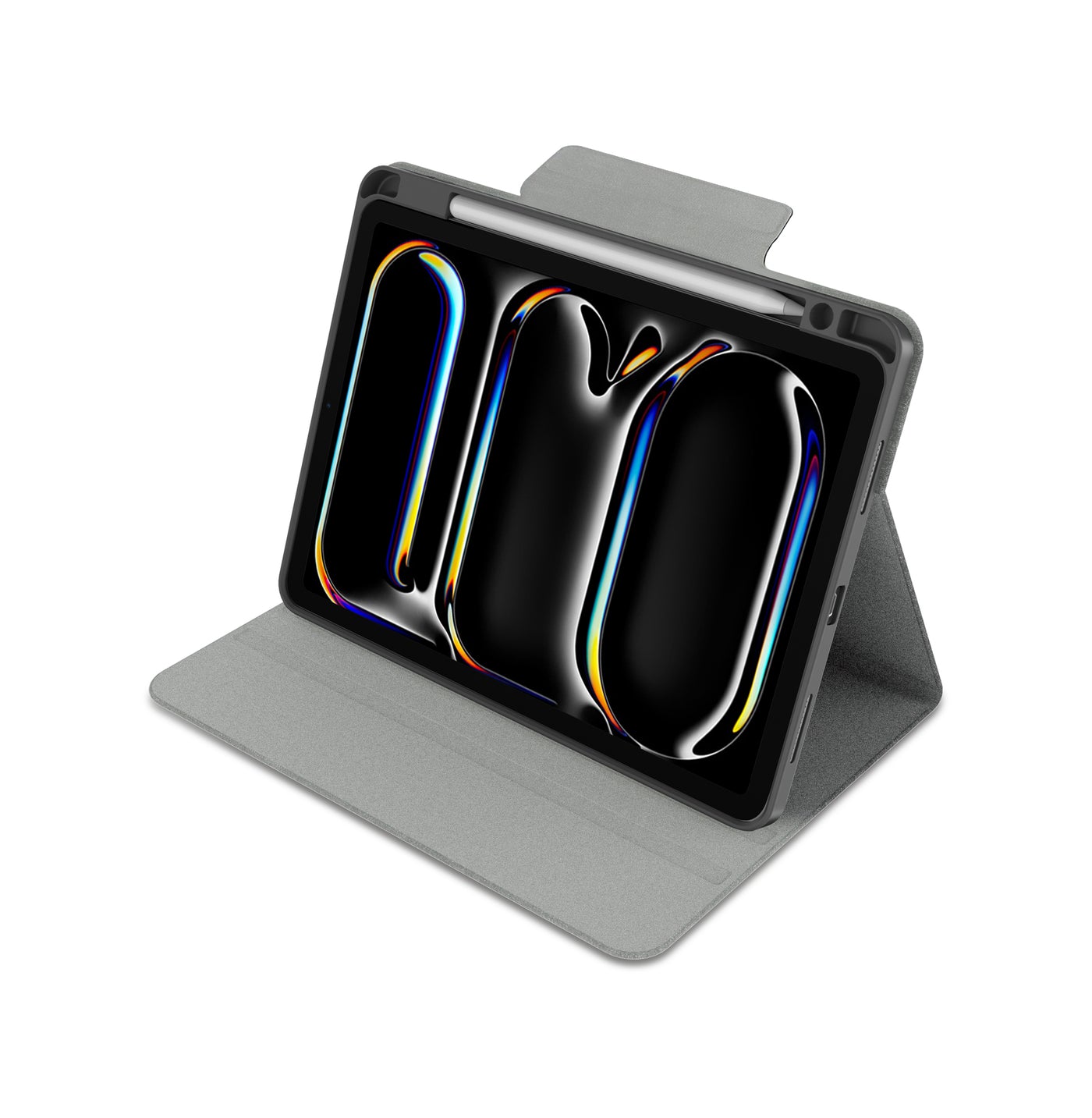 Apple iPad Pro 11 2025 M5 Raptic Spin Detachable Folio PU Ayrılabilir Kalem Bölmeli Standlı Kılıf Siyah