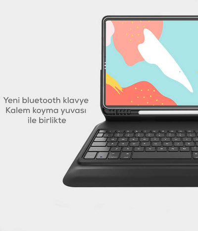 Apple iPad Pro 11 Wiwu Keyboard Folio Kablosuz Klavyeli Kılıf Siyah