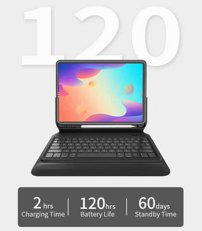 Apple iPad Pro 11 Wiwu Keyboard Folio Kablosuz Klavyeli Kılıf Siyah