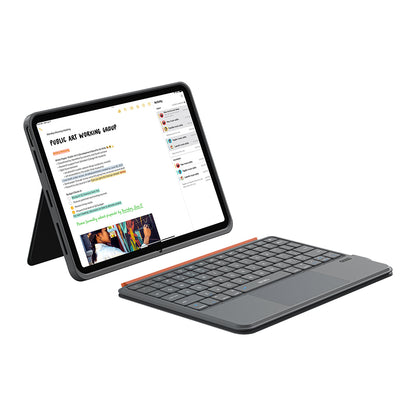 Apple iPad Pro 11.Nesil 2025 Wiwu MK-005 Combo 3in1 Kalem Bölmeli Klavyeli Standlı Kılıf