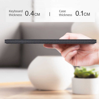Apple iPad Pro 12.9 2020 (4.Nesil) Benks Multifunctional Kablosuz Klavyeli Kılıf Siyah