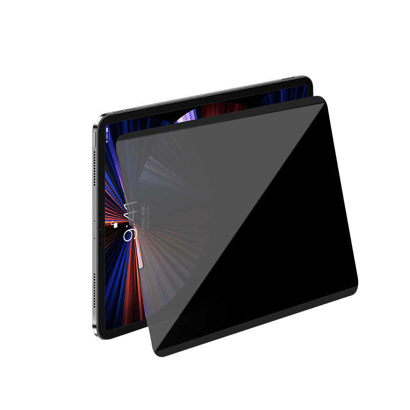 Apple iPad Pro 12.9 2020 (4.Nesil) Wiwu iPrivacy Magnetik Paper Like Hayalet Ekran Koruyucu Siyah