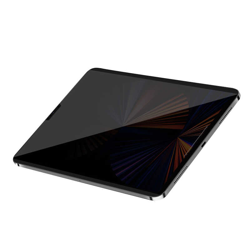 Apple iPad Pro 12.9 2021 (5.Nesil) Wiwu iPrivacy Magnetik Paper Like Hayalet Ekran Koruyucu Siyah