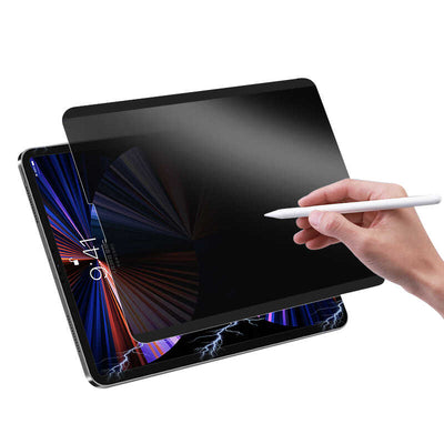 Apple iPad Pro 12.9 2021 (5.Nesil) Wiwu iPrivacy Magnetik Paper Like Hayalet Ekran Koruyucu Siyah
